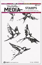 Dina Wakley cling stamps - fly high
