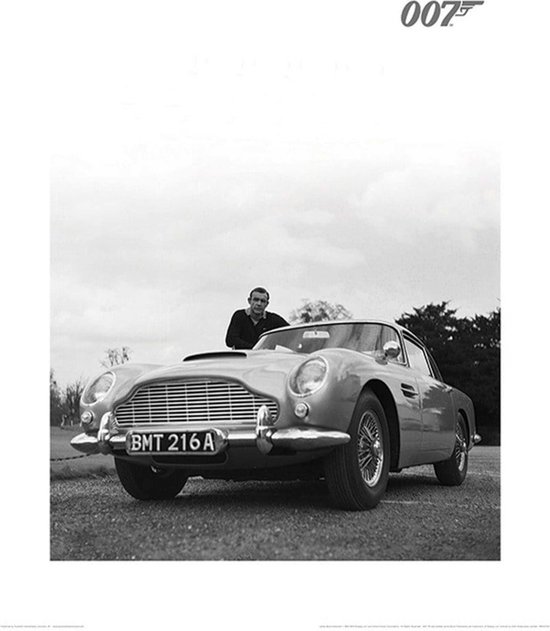 Kunstdruk James Bond - Connery Black and White 40x50cm