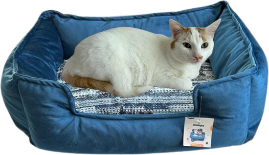 Lavida Home Taiki Hondenmand- Kattenmand -Hoge Kwaliteit- Hondenmand -Deierenmand - Licht Blauw- 65x50x23cm