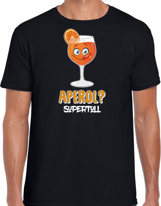 Bellatio Decorations T-shirt après ski homme - aperol supertoll - noir - sports d'hiver -aperol spritz XXL