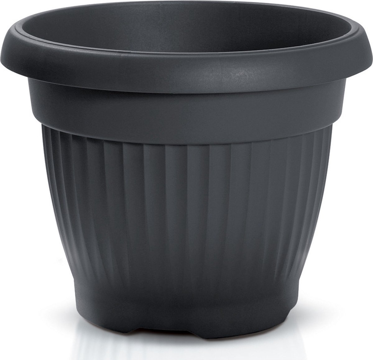 Prosperplast Plantenpot/bloempot Roma Garden - buiten/binnen - kunststof - antraciet - D50 x H40 cm