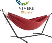 Vivere Sunbrella® Hangmat met Standaard - Crimson