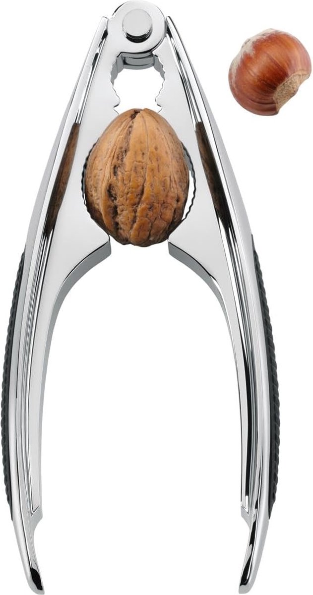 Notencracker 16 cm gepolijst zink spuitgieten 2 uitsparingen notenkraker voor grote en kleine noten notenkraker walnoten