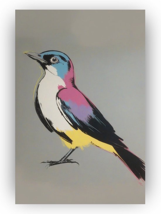 Andy Warhol vogel - Vogel poster - Posters vogels - Warhol - Kinderkamer poster - Babykamer - 40 x 60 cm