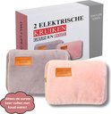 Elektrische kruik – 2 stuks – Draadloos – Oplaadbaar- Warmtekussen – Warmwaterkruik – Warmtekruik – Handwarmer – Buikverwarmer – Kruik met hoes – Baby Kruik – valentijn cadeautje voor haar