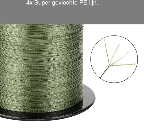 IPEXNL Max power 2 PE super fil de pêche tressé vert - 27,2 kg - 0,40 mm de 300 mètres type 6 fabriqué par SK