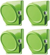 *** 4 x Magneetclip, whiteboardmagneet, whiteboard magneet, koelkastmagneet, klembordmagneet, koelkastmagneten, Groen, magnetisch - van Heble® ***