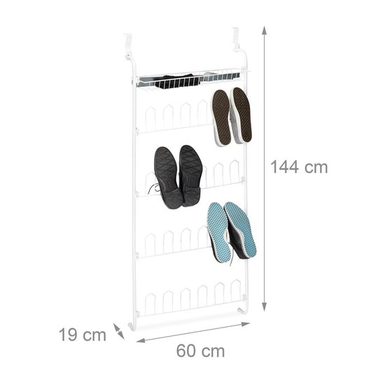 Spinder Design schoenenrek Rex SR 2 - Wit - 12 paar schoenen
