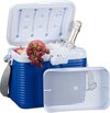 kleine koelbox - 8 liter- met greep - schouderband - kunststof - zonder stroom