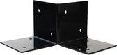 Wovar Pergola Vloerelement Zwart voor 12 x 12 cm palen met Bevestigingsmateriaal | Per Stuk