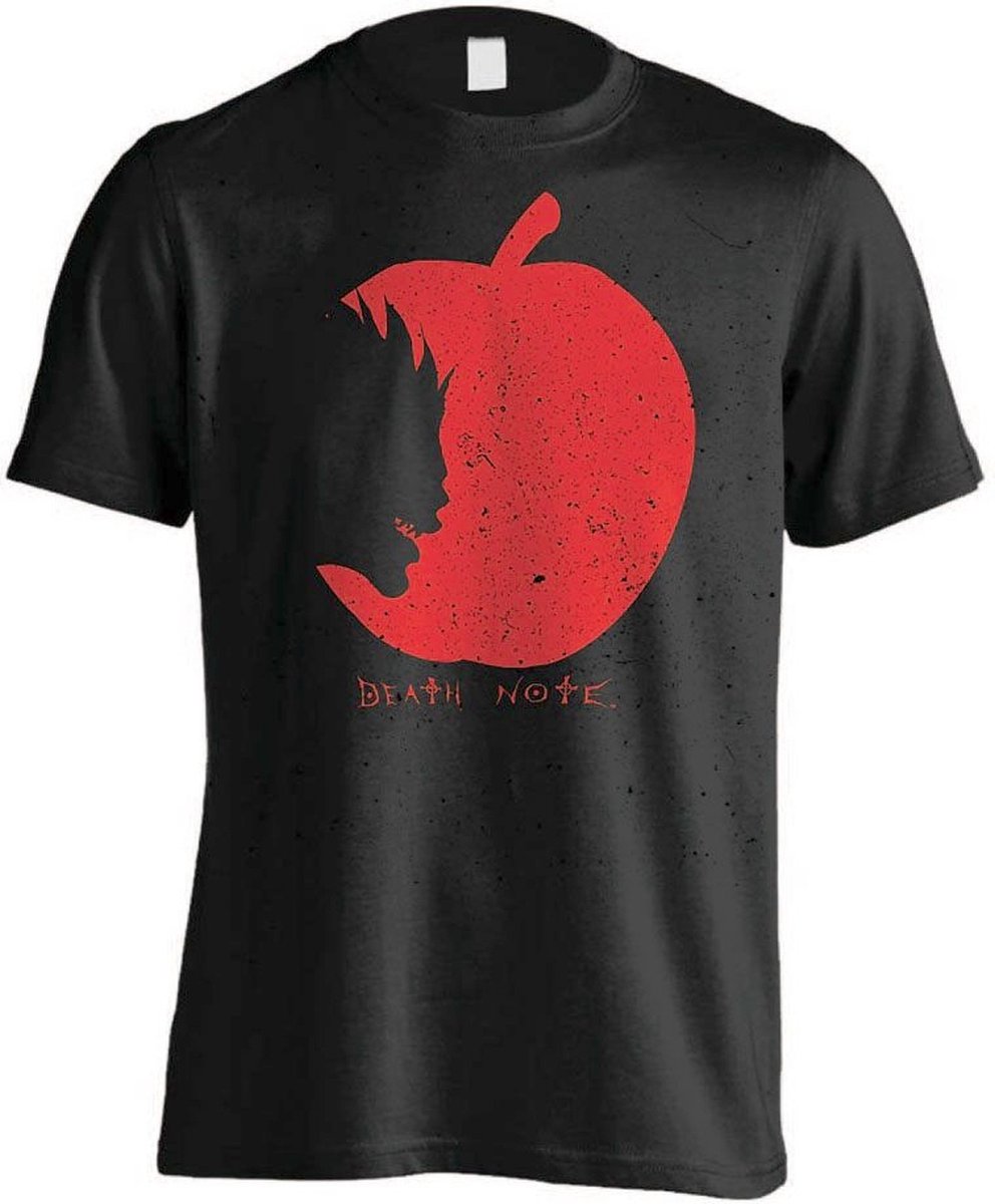 Death Note Ryuks Appel T-shirt Zwart