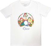 Queen - Snowflake Crest Heren T-shirt - S - Wit