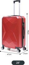 Koffer Traveleo Babij ABS03 Rood maat XL