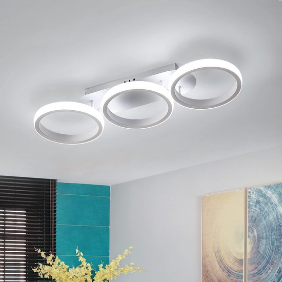 Goeco Plafondlamp - ronde - Moderne - LED - acryl - 30CM - koel wit - 6500K
