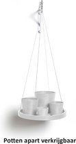 Ecopots Hanging Saucer - Pure White - Ø36 x H3 cm - Ronde witte onderschotel voor hangpotten