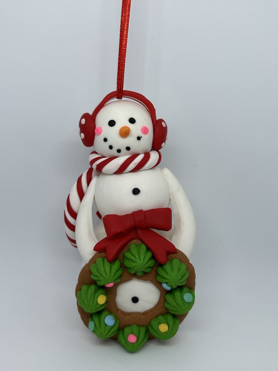 Christmas Paradise kersthanger sneeuwpop 3D set 3 stuks