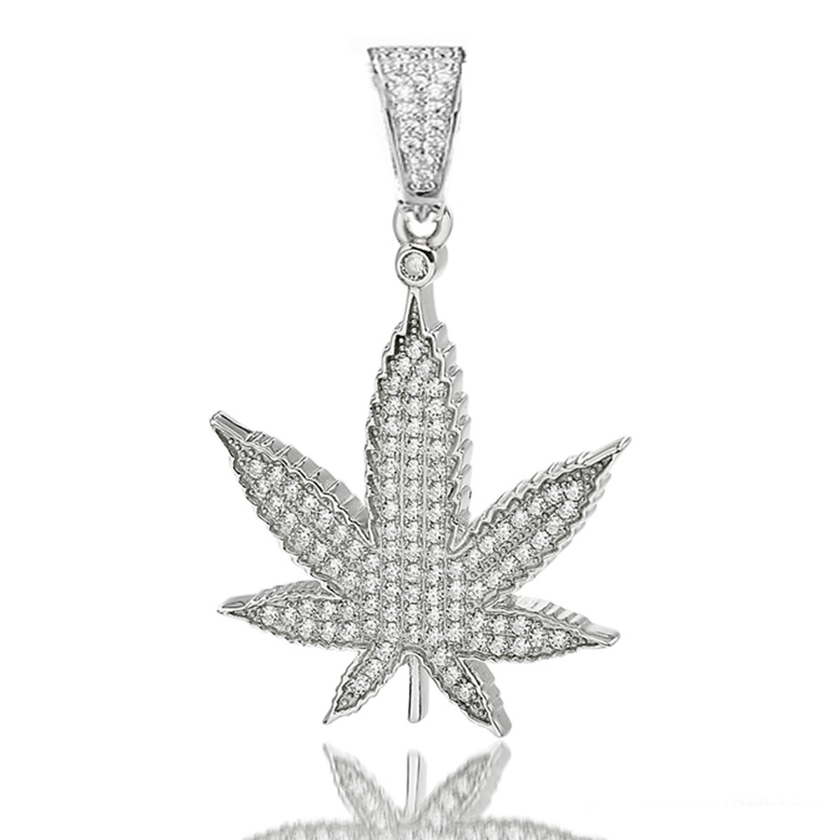 Juwelier Zwartevalk ZILVEREN (GERHODINEERD) BLAD HANGER 24.181