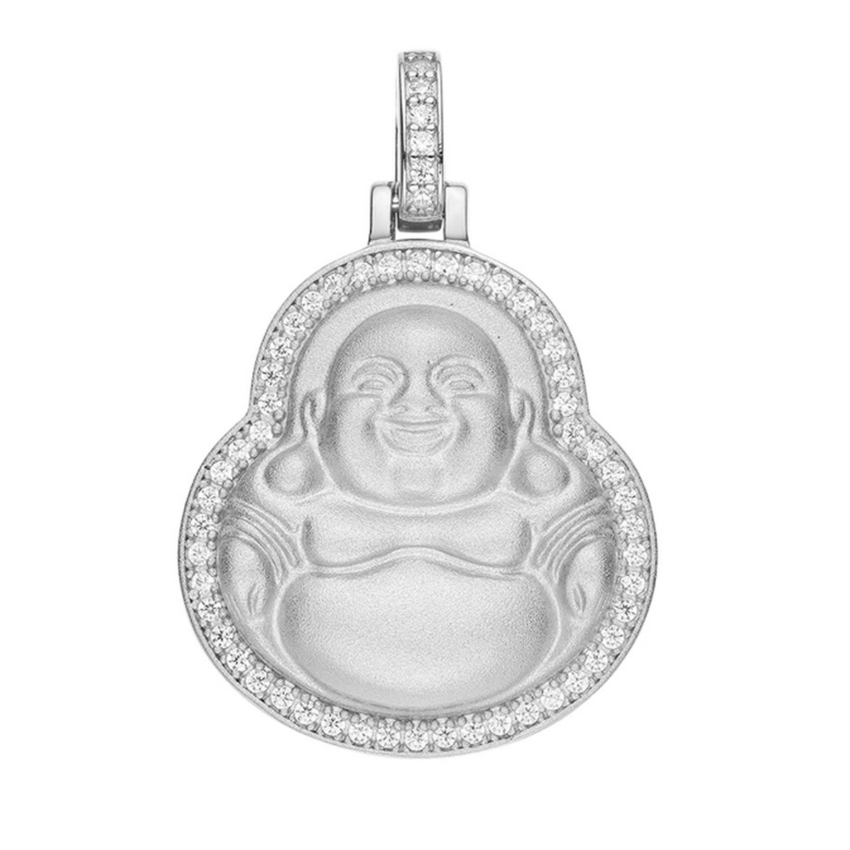 Juwelier Zwartevalk zilveren (gerhodineerd) boeddha hanger - 24.231