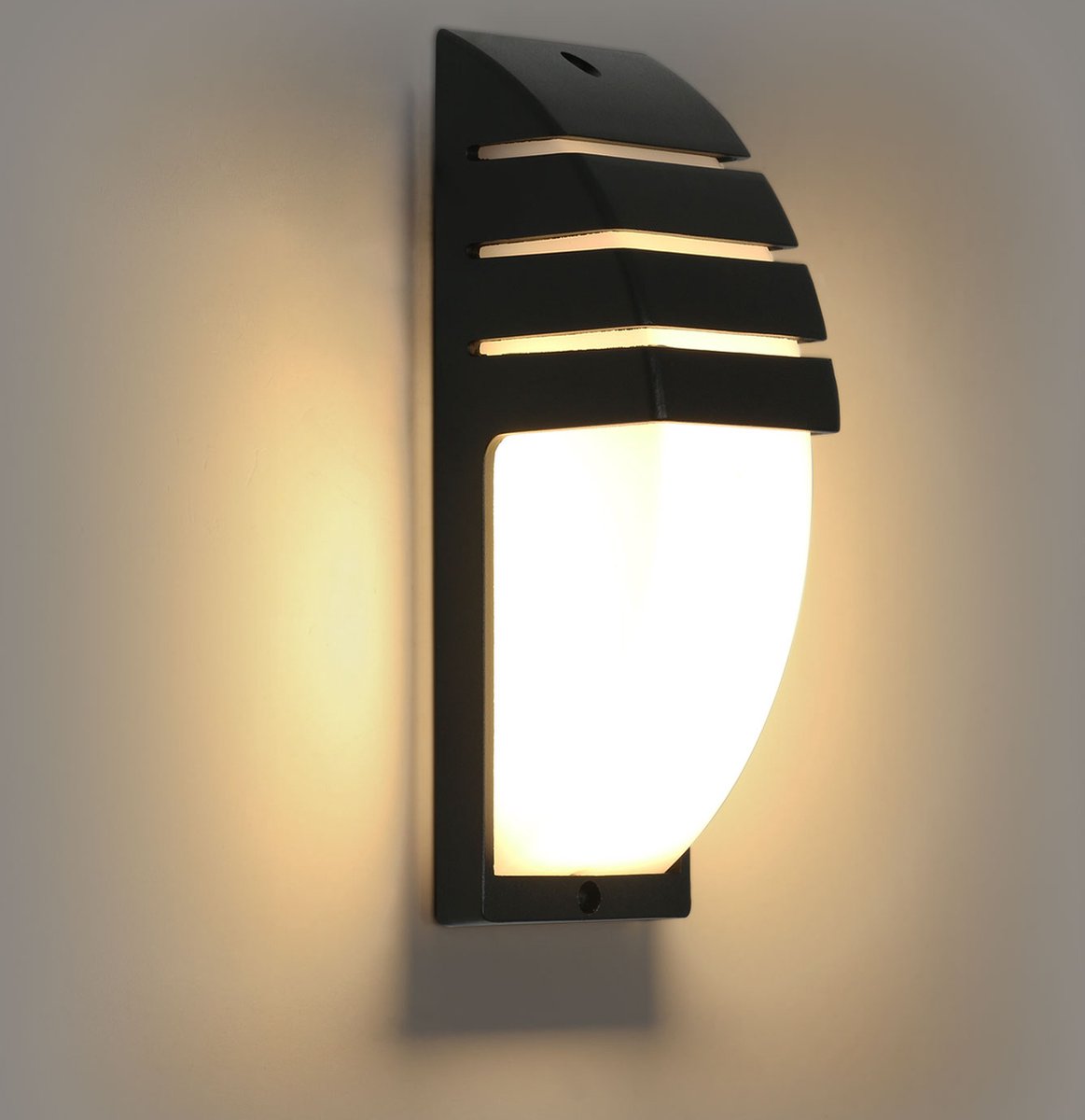 Delaveek-LED Wandlamp - 12W 1000LM - Warm Wit 3000K - Zwart - Regelbare Stralingshoek - IP65