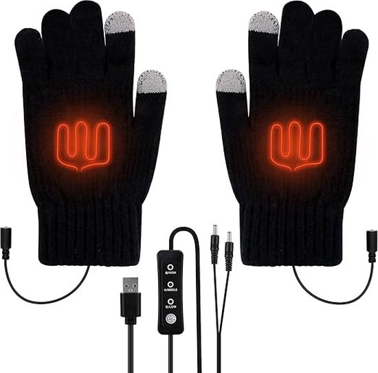 Verwarmde handschoenen - USB Oplaadbaar - Unisex - Elektrische verwarming - Verstelbare Temperatuur