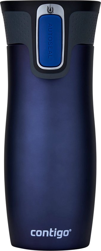 Contigo Wesloop Autoseal drinkfles 470ml Monaco blauw (matblauw)