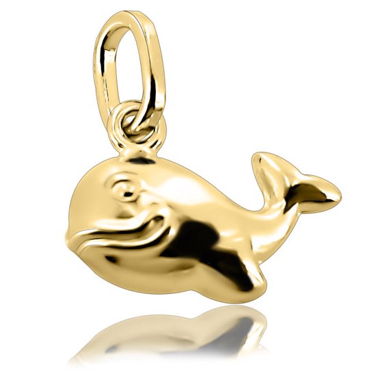 Juwelier Zwartevalk 14 karaat gouden walvis hanger - 14.101.143