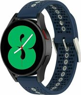 By Qubix 22mm - Dot Pattern siliconen bandje - Donkerblauw - Huawei Watch GT 2 - GT 3 - GT 4 (46mm) - Huawei Watch GT 2 Pro - GT 3 Pro (46mm)