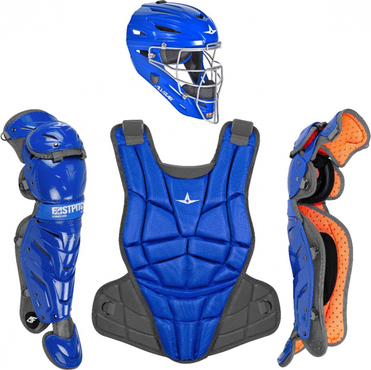 All Star CKW-AFX Elite Fastpitch Catching Kit S Royal
