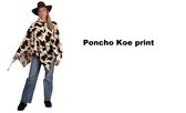 Poncho Koe print - Themafeest party carnaval fun festival evenement