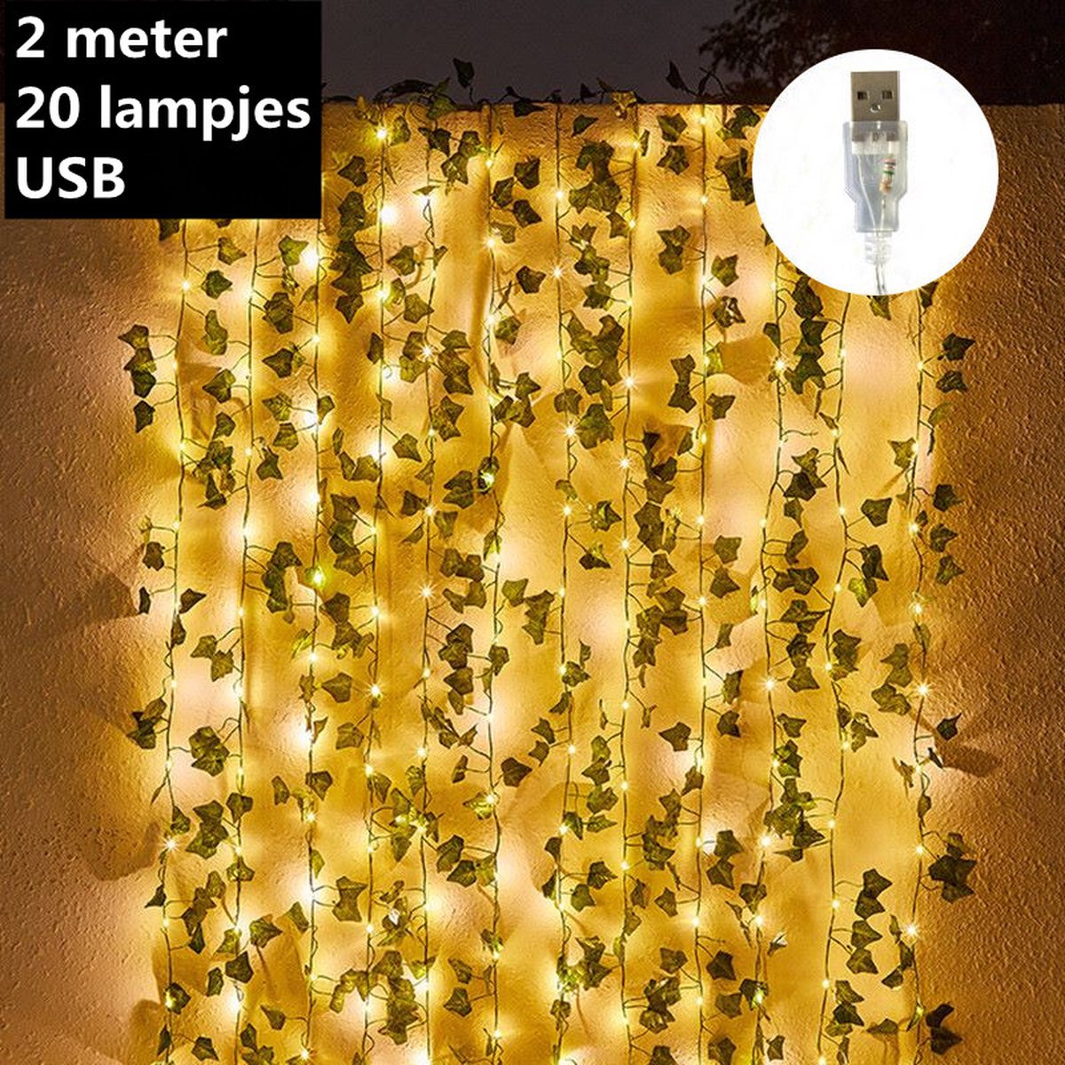 10 Mètres 100 LED Guirlande De Lierre Artificiel Lumière Plante