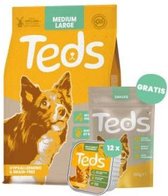 2,5kg + 12x150 gr + 100 gr Teds hondenvoer droog, natvoer & snacks medium/large breed & wortel