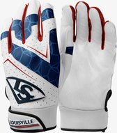 Louisville Slugger Véritable Gloves de Batteur V2 - Marine/Rouge - S