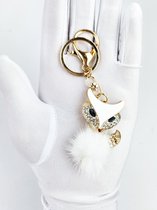 Grand porte-clés 16 cm sac pendentif pompon paillettes cadeau pointe pour  fille enfant