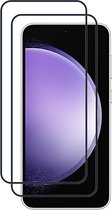 Full Cover Screenprotector Geschikt voor Samsung Galaxy S23 FE Zwart 2pack | Volledige Beschermglas Tempered Glass | Screenprotector Geschikt voor Samsung Galaxy S23 FE Screenprotector