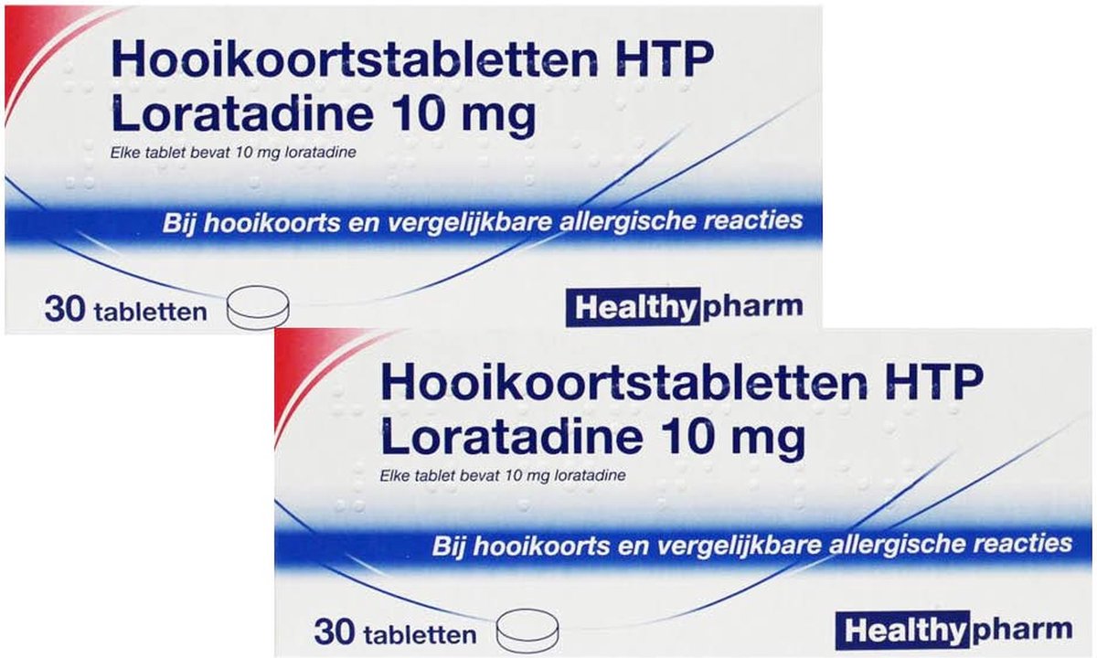 Healthypharm Hooikoortstabletten HTP Loratadine 10 mg - 2 x 30 tabletten - Healthypharm