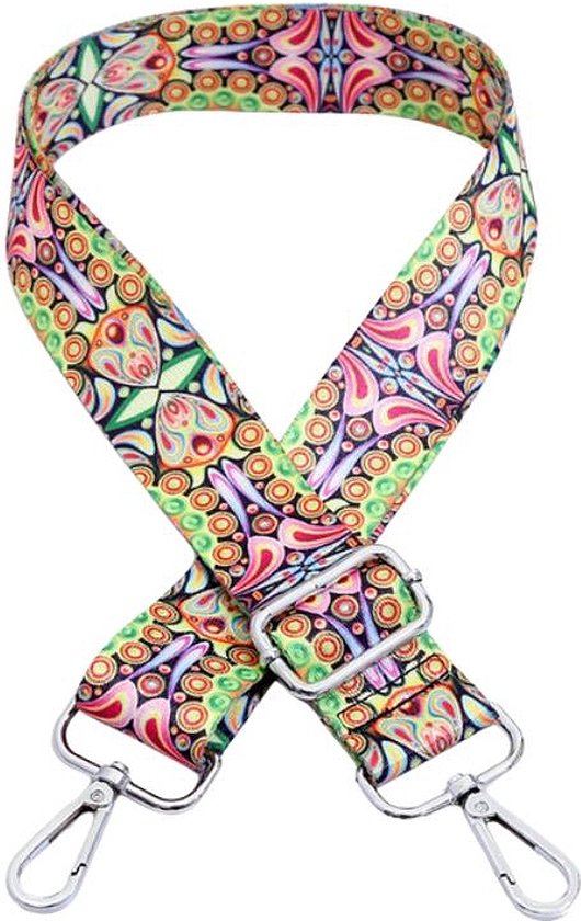 Schouderriem Woodstock - bag strap - verstelbaar - afneembare schouderband - met gespen - tassenriem