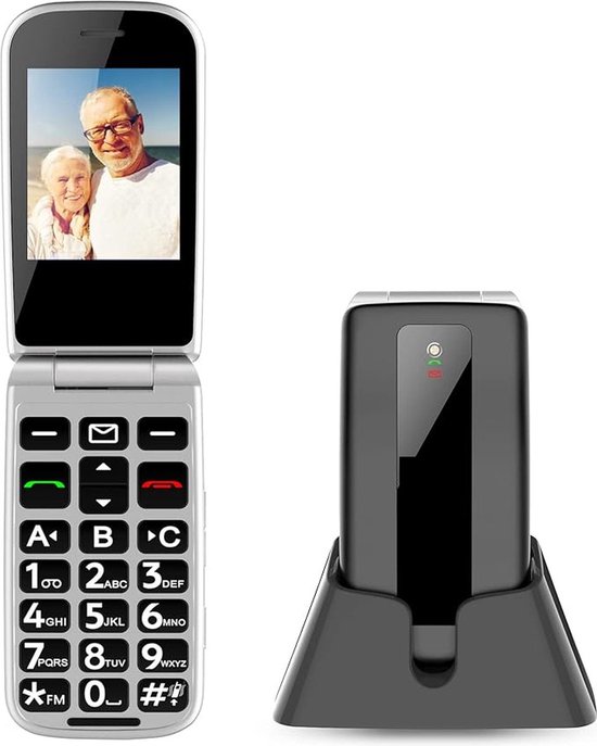 4G - Téléphone à clapet pour seniors - Téléphone portable - Gros boutons -  Avec... | bol