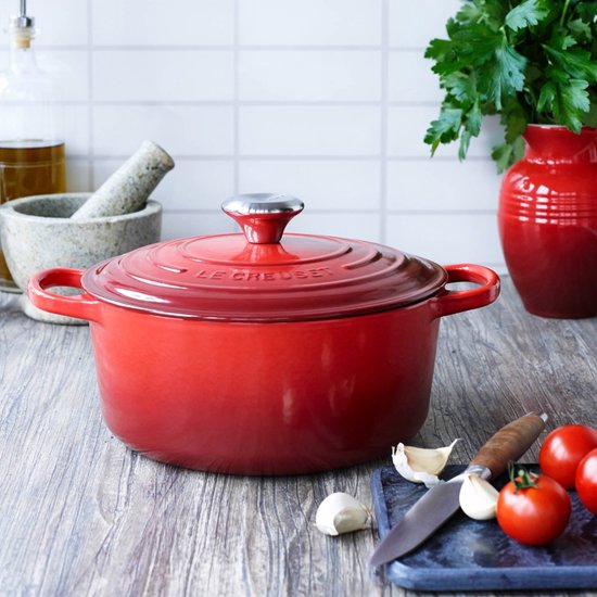 Le Creuset Signature Braad-/stoofpan - Ø 28 cm - kersen Rood