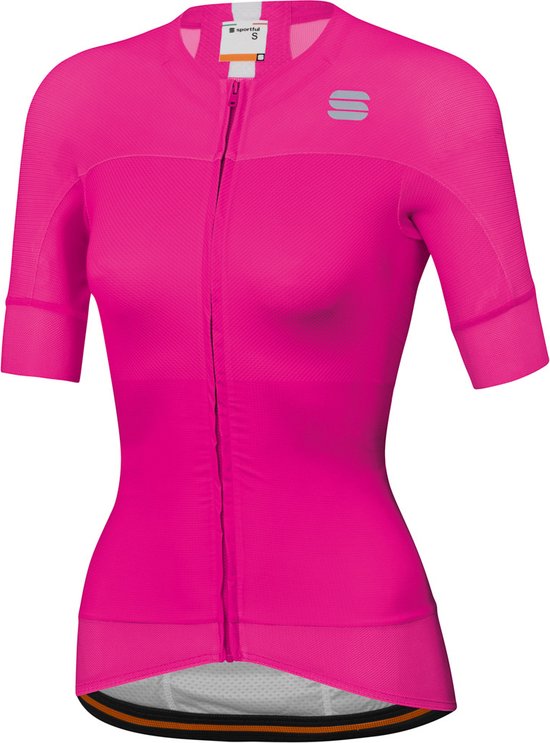 Sportful Fietsshirt Korte mouwen voor Dames Roze Wit - SF Bodyfit Pro Evo W Jersey-Bubble Gum White - S