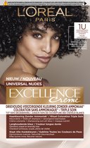 L'Oréal Paris Excellence Universal Nudes 1U - Universeel Zwart - Permanente haarverf