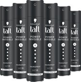 Taft - Power Invisible Haarlak - Haarstyling - Voordeelverpakking - 6 x 250 ml