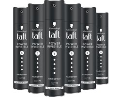 Taft Power Invisible Hairspray - Haarstyling - Haarspray - Haarlak - Alle Haartypes - - 6x 250 ml