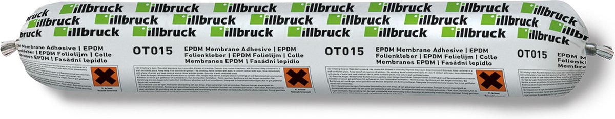 Illbruck OT015 EPDM folielijm - 600 ml koker - zwart - voor EPDM gevelstroken en folies op gevel