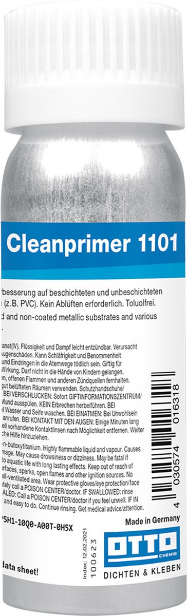 Otto Cleanprimer 1101 hechtreiniger - 1000 ml blik - voor reinigen en hechting bij kit afdichting