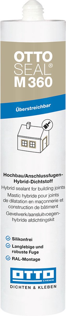 Ottoseal M360 Gevelkit 310ml - Donker betongrijs C3172