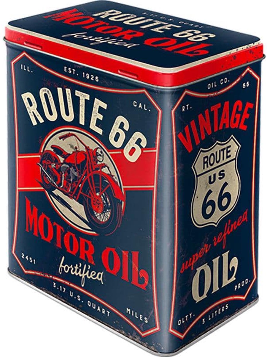 Route 66 Motor Oil. Bewaarblik .