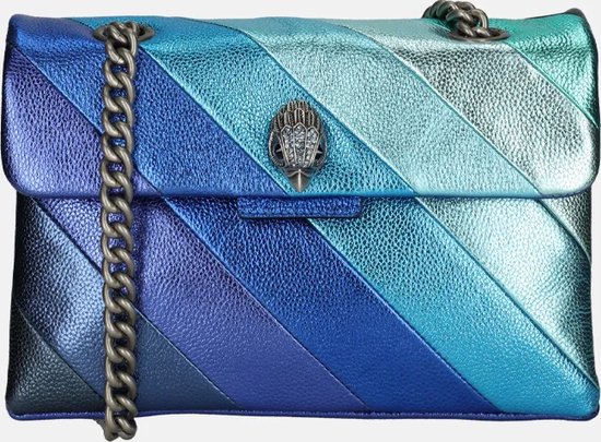 Kurt Geiger London Kensington Leather Handtassen Dames - Blauw - Maat ONESIZE