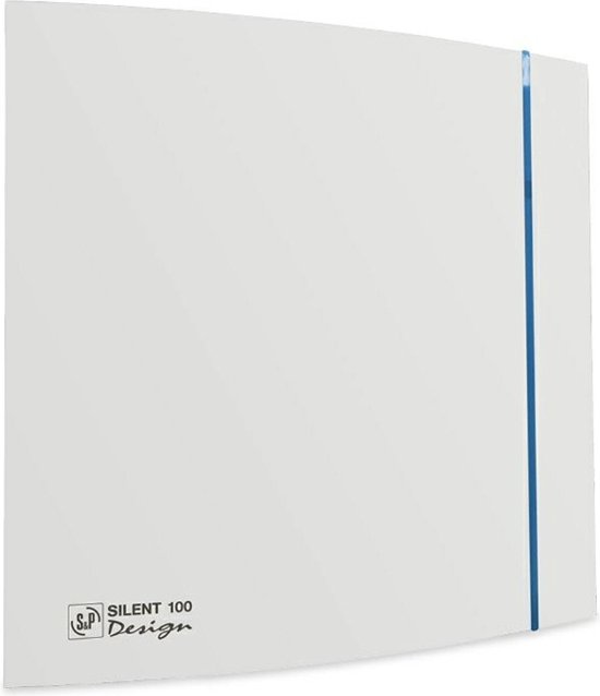 Soler & Palau Ventilateur pour salle de bains Silent 100 Design avec hygrostat réglable blanc