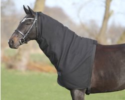 Qhp Losse fleece hals zwart S - Regendeken | Halsstuk paard