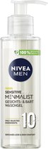 2x NIVEA MEN Pro Sensitive Menmalist Gel Nettoyant Barbe Visage, 2x 200 ml